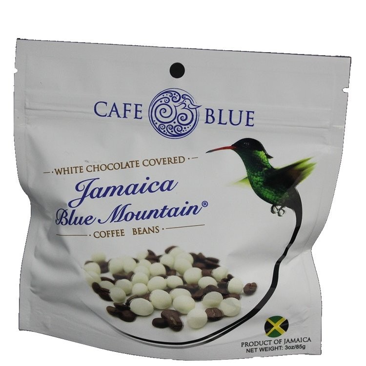 CAFE BLUE WHT CHOCOLATE COFFEE BEANS 3oz