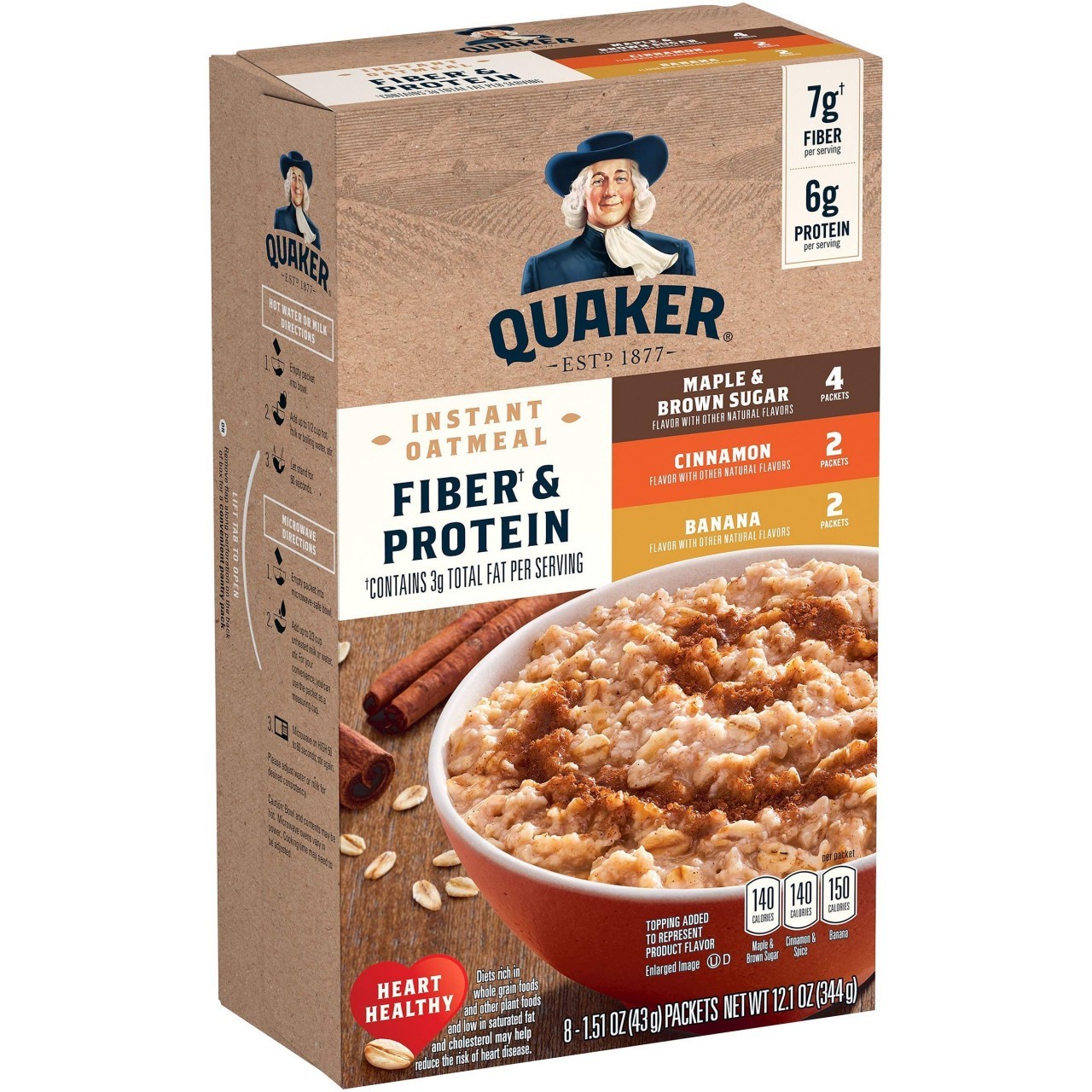 QUAKER OATMEAL VARIETY 12.1oz