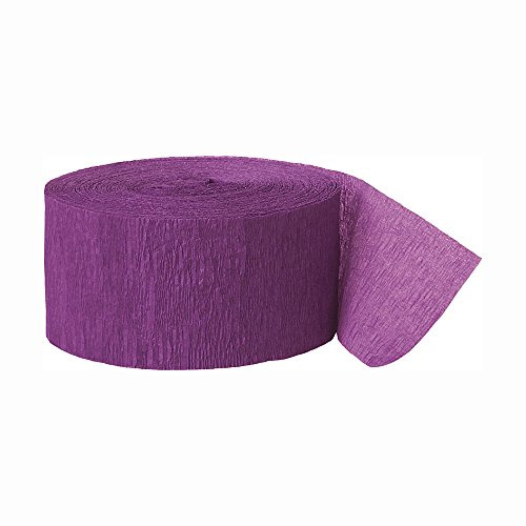 Unique Streamer Crepe Purple, 81ft