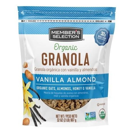 MEMBERS SELECT GRANOLA VAN ALMOND 32oz