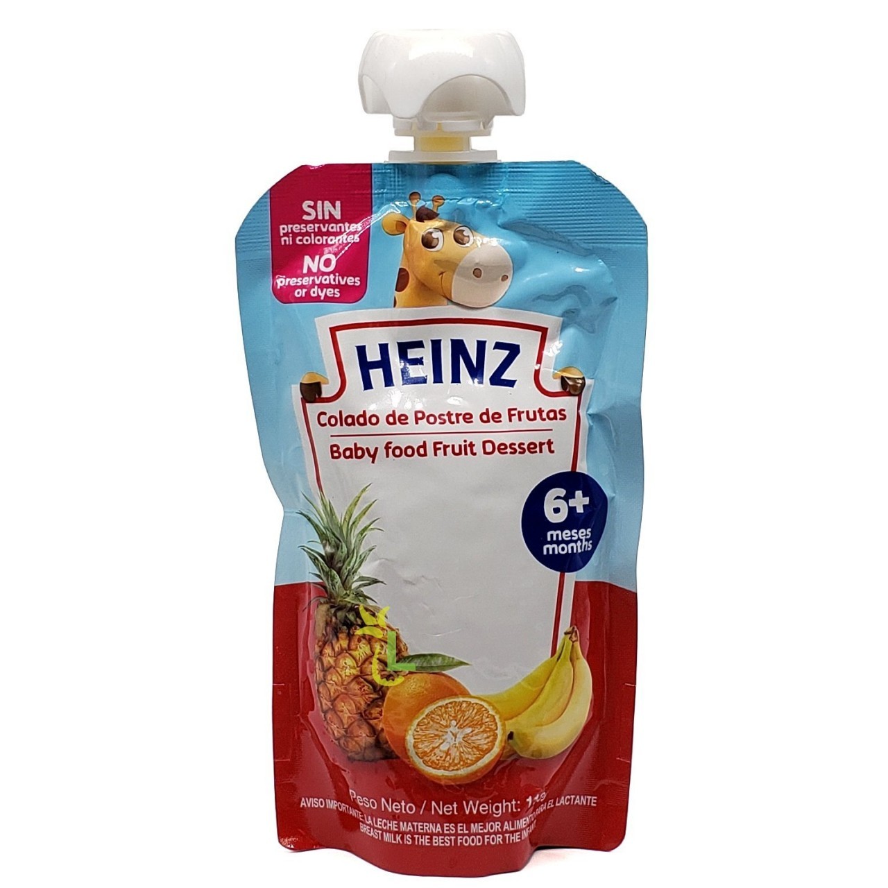 HEINZ BABY FOOD FRUIT DESSERT POUCH 113g