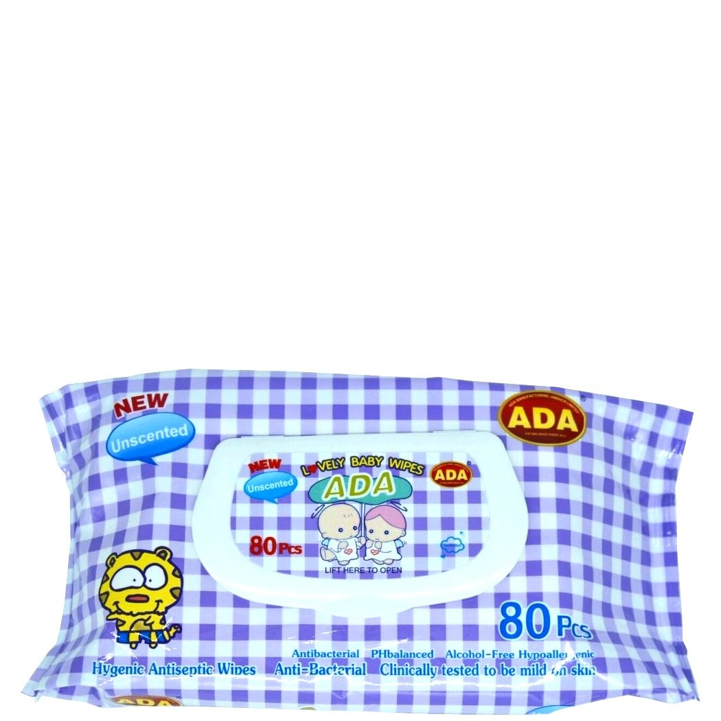 ADA BABY WIPES UNSCENTED 80s