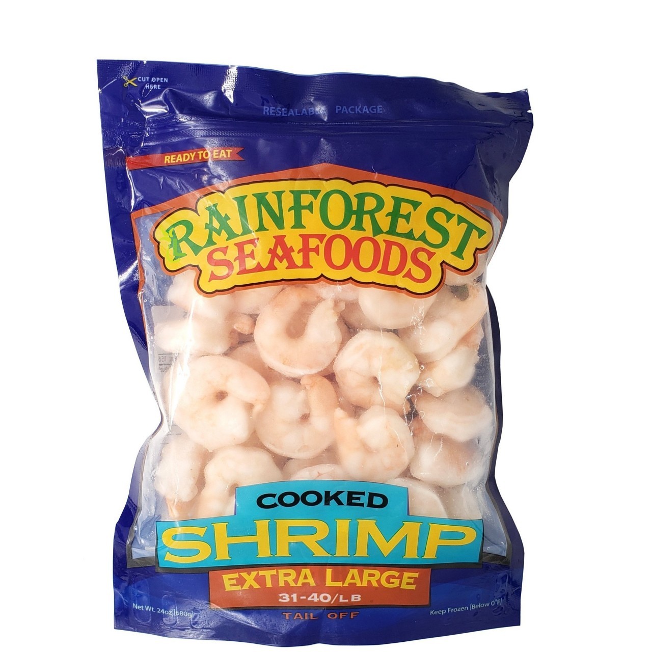 RAINFOREST SHRIMP 31-40 CKD XL 24oz