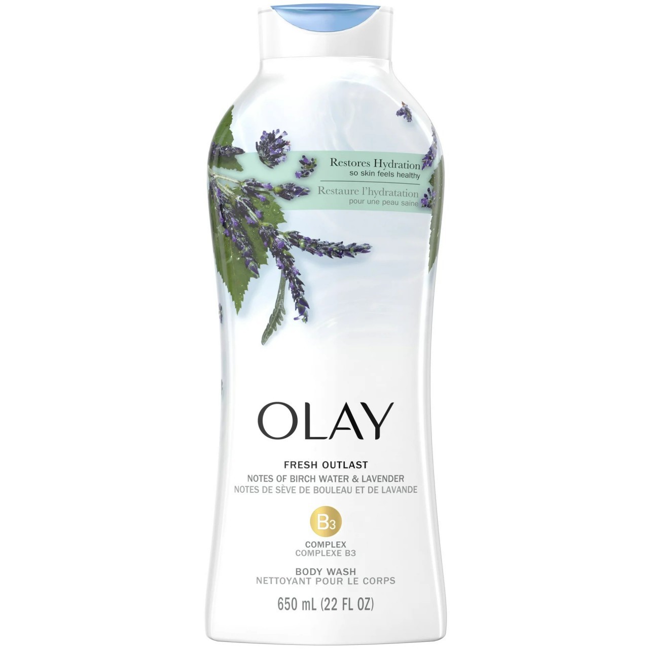 OLAY BODY WASH BIRCH LAVENDER 650ml