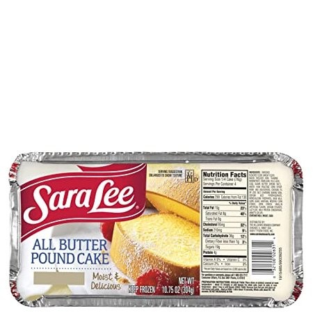 SARA LEE POUNDCAKE ALL BUTTER 10.7oz