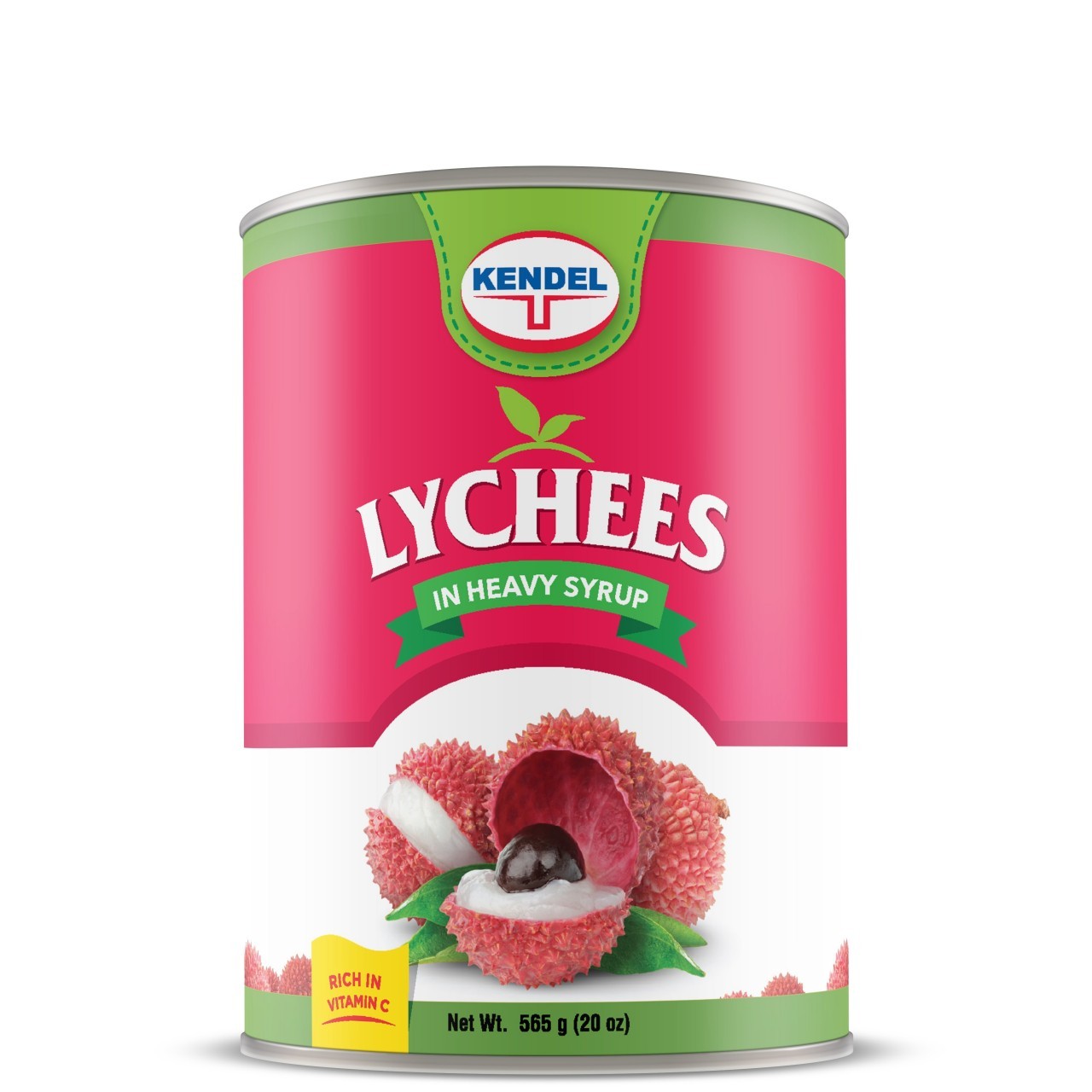 KENDEL LYCHEES HEAVY SYRUP 565g