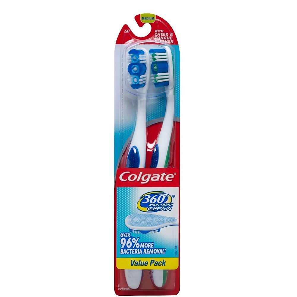 COLGATE T/BRUSH 360 DEGREE VALUE PK 1ct