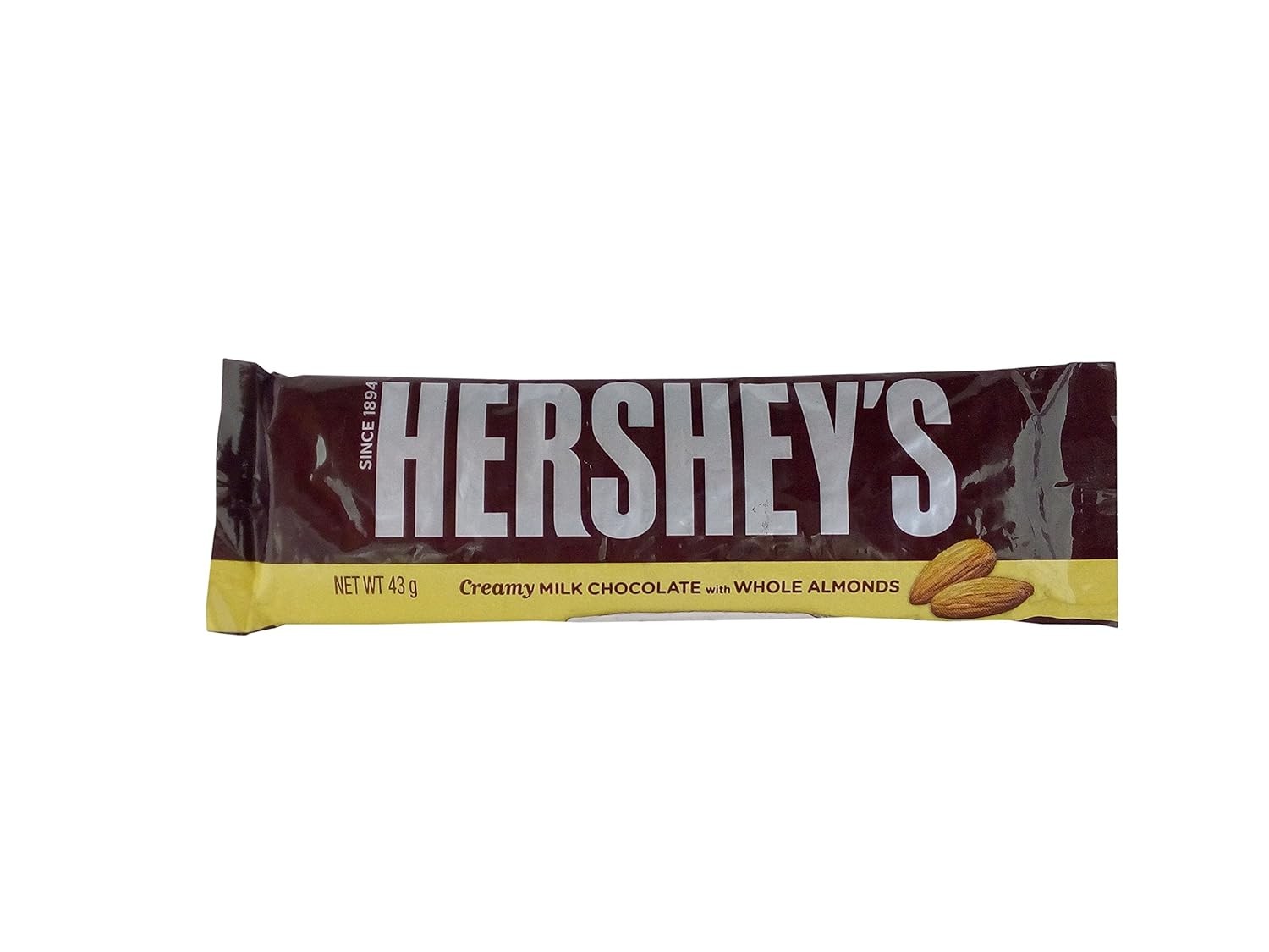 HERSHEYS MILK CHOCOLATE ALMOND 43g
