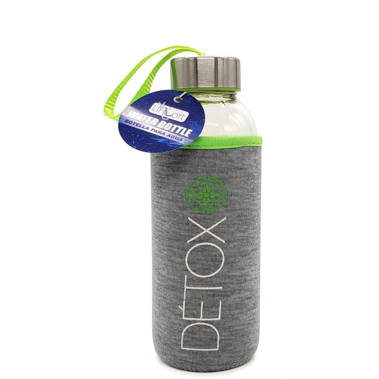 LIFE ART GLASS BOTTLE WITH HOLDER 420ml