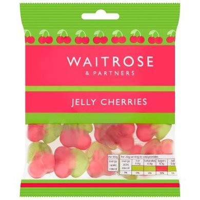 WAITROSE JELLY CHERRIES 65g