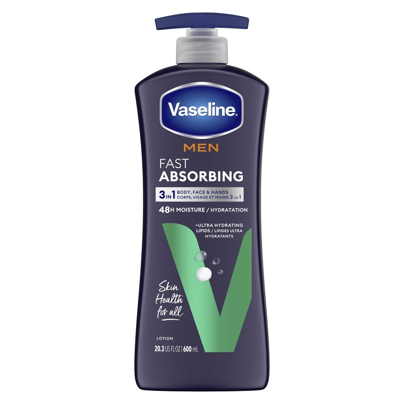VASELINE MEN 48 HOUR MOISTURE / HYDRATION LOTION 600ml