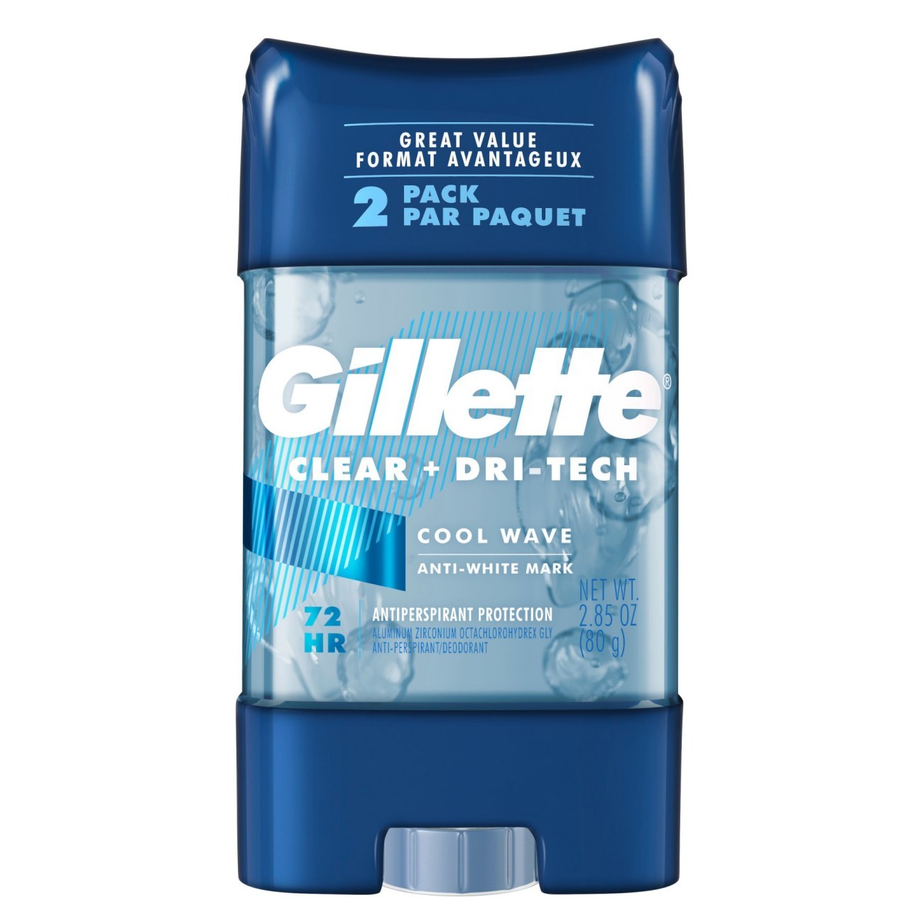GILLETTE DRI TECH COOL WAVE 2x2.85oz