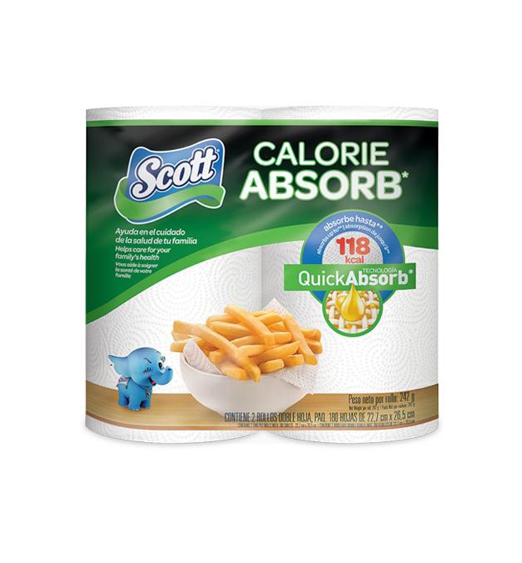 SCOTT TOWEL CALORIE ABS HAND TOWEL 2PCS