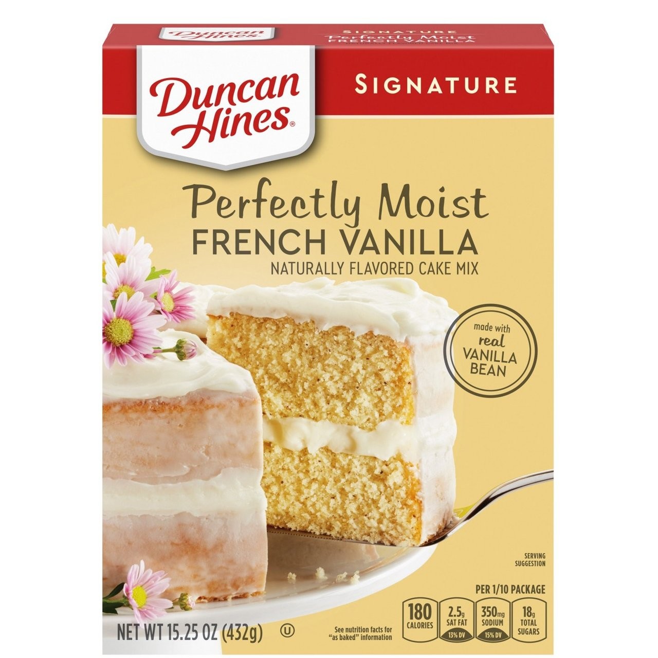 DUNCAN HINES CAKE FRENCH VANILLA 15.25oz