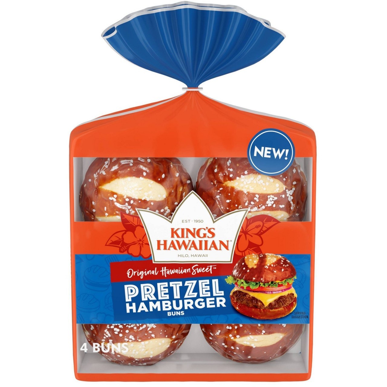 KINGS HAWAIIAN PRETZEL HAMBURGER 10.5oz