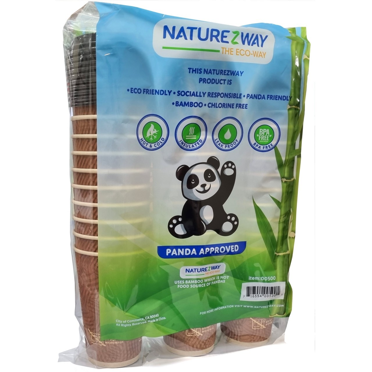 NATURZ BAMBOO CUPS W/LIDS 30s