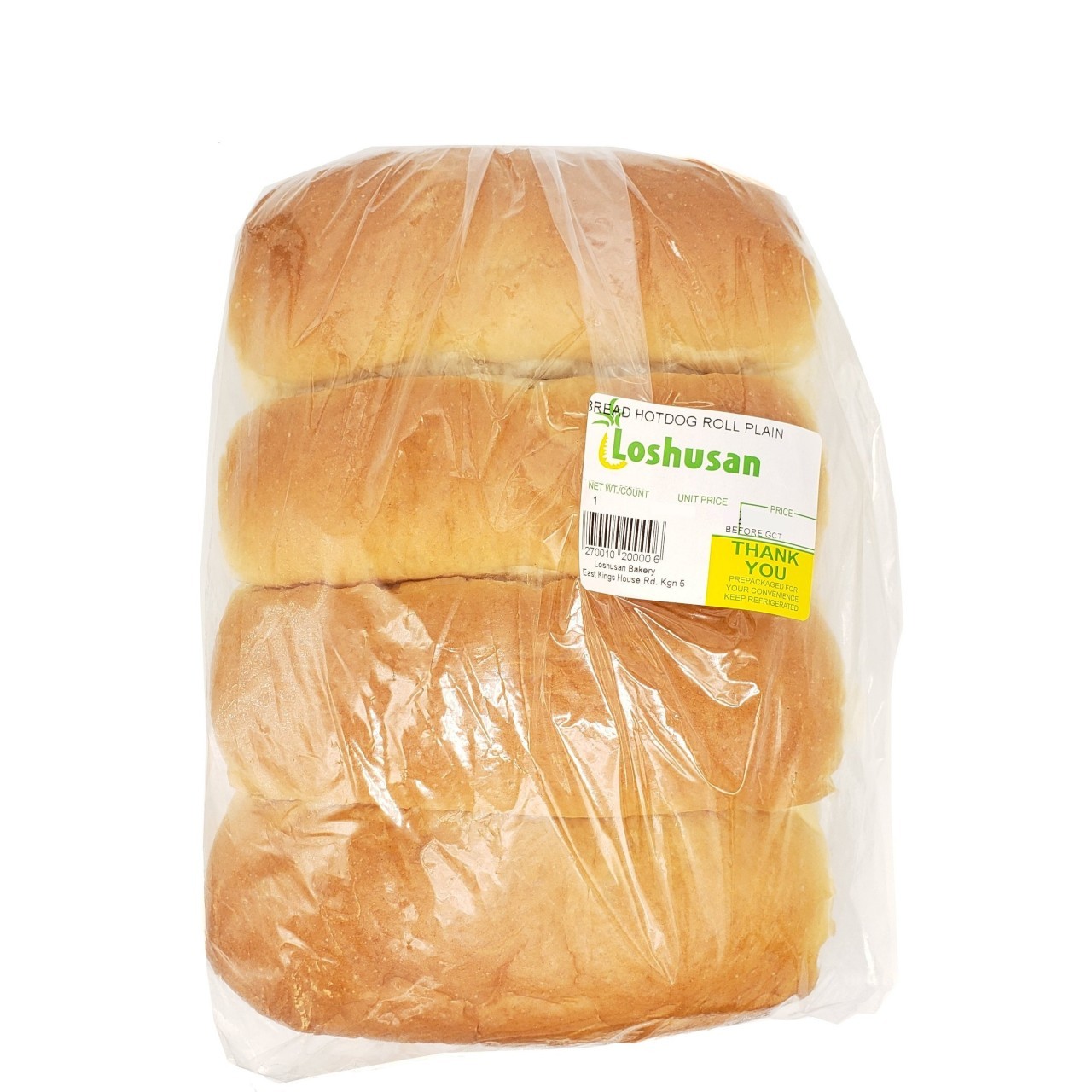BREAD ROLL HOTDOG PLAIN