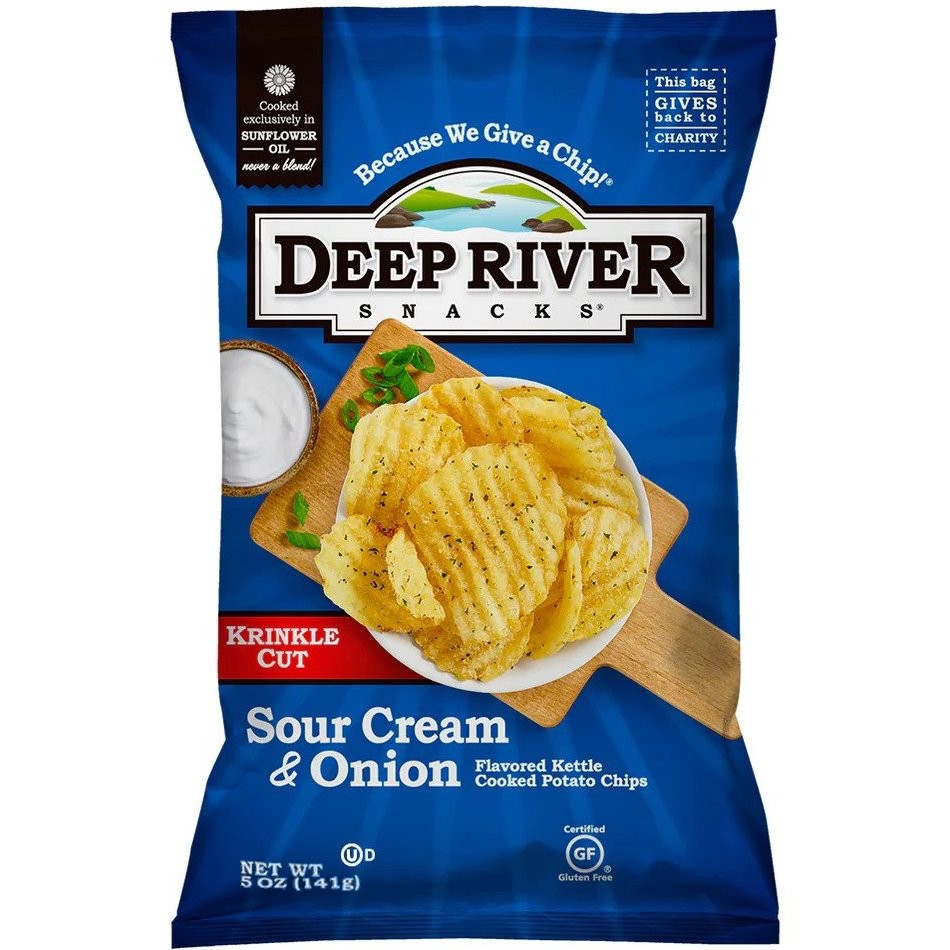 DEEP RIVER KRINKLE CHIPS SOUR CREAM 5oz