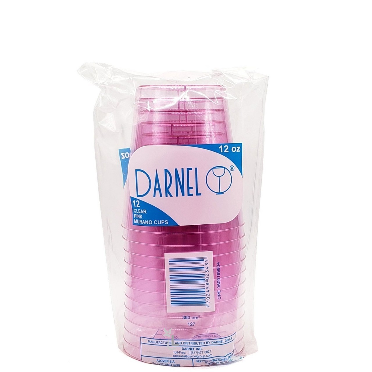 DARNEL MURANO CUPS PINK 12x12oz