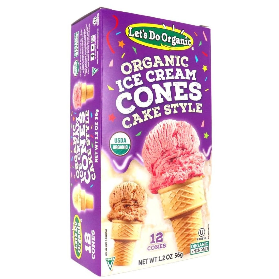 LETS DO ORGANIC ICE CREAM CONES 1.2oz
