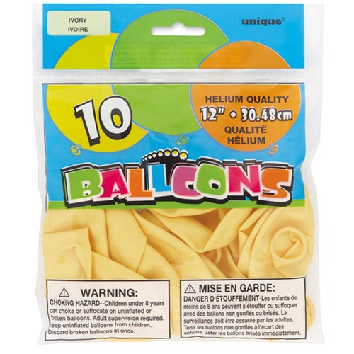 Ivory Balloons 12 inches