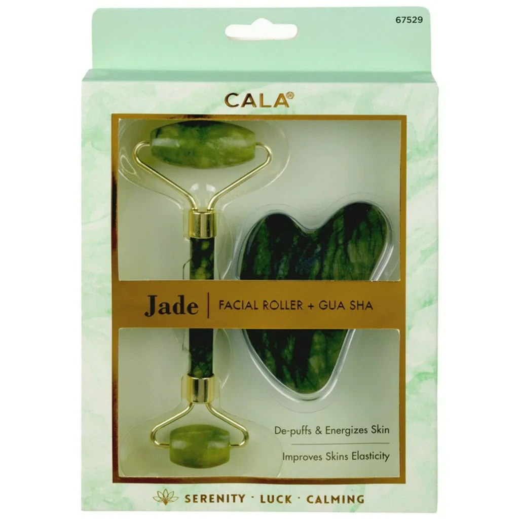 Cala Jade Facial Roller + Gua Sha