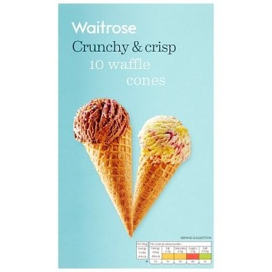 WAITROSE WAFFLE CONES 10s