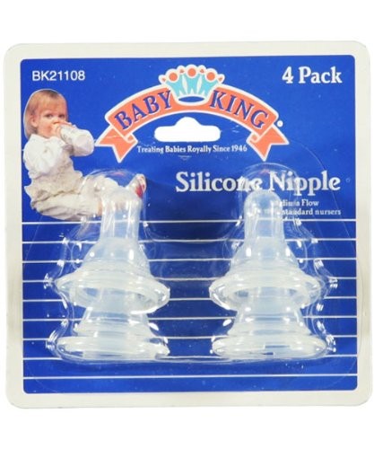 Baby King Silicone Nipple, 4pc