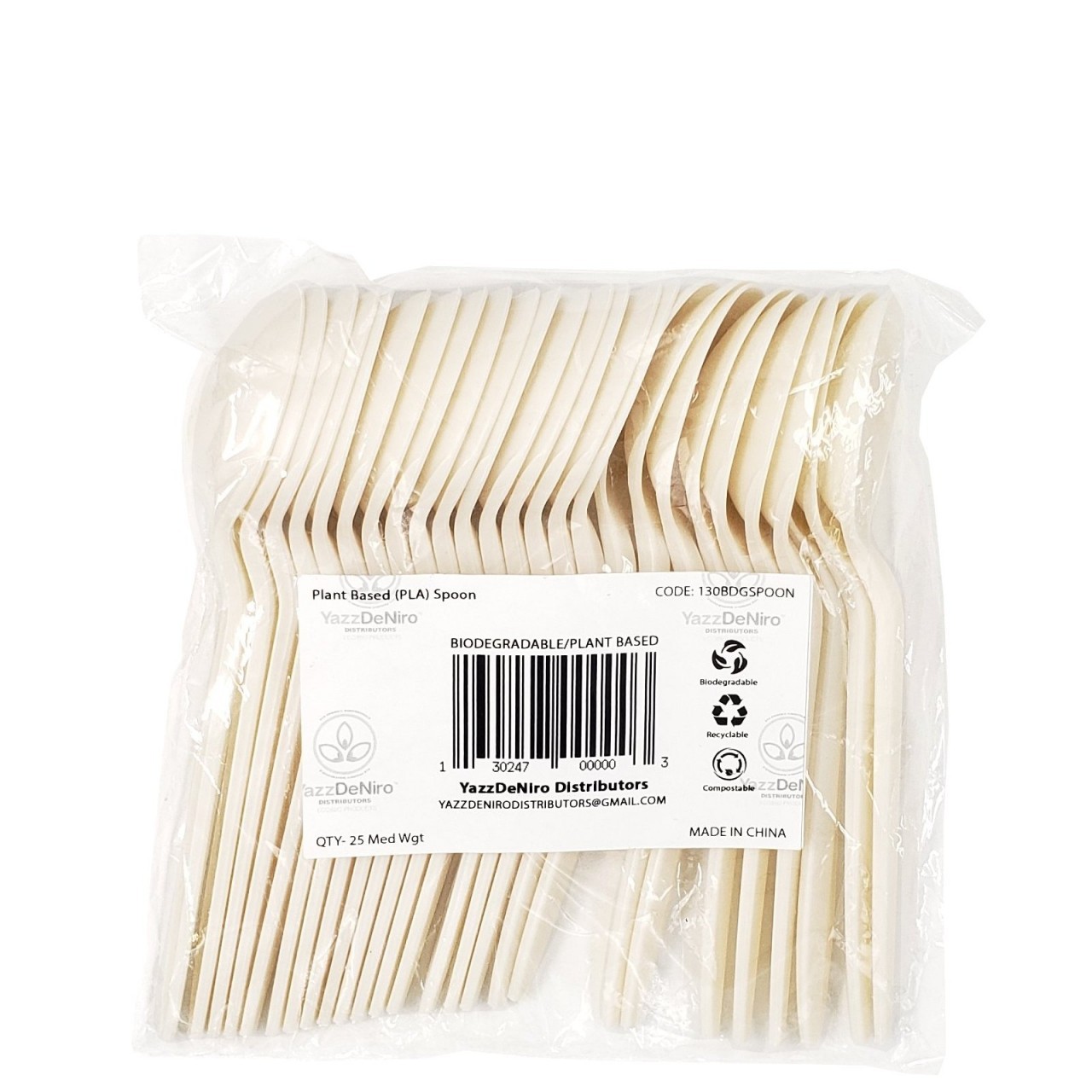 YAZZDENIRO BIODEGRABLE SOUP SPOON 25ct