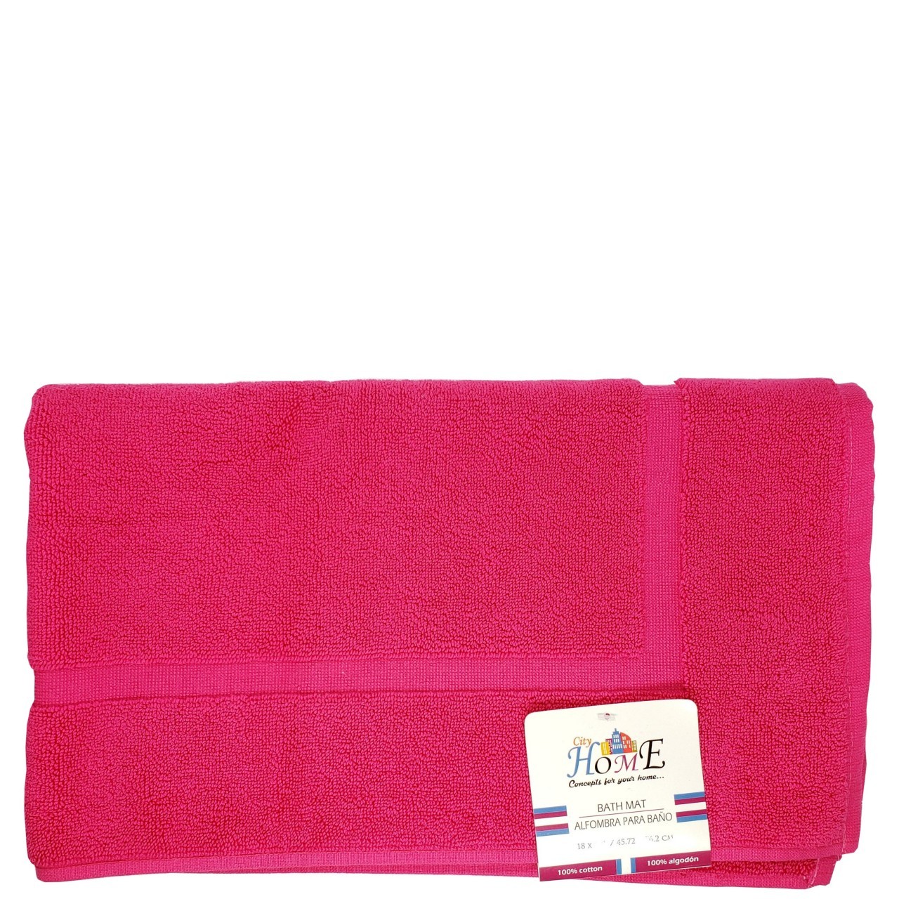 CITY HOME BATH MAT HOT PINK 18x30