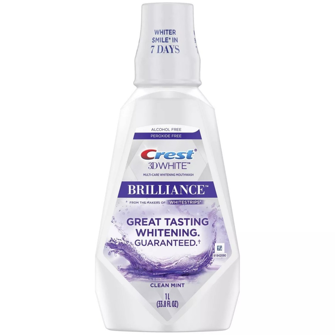 CREST MOUTHWASH BRILLIANCE CLEAN MINT 1L