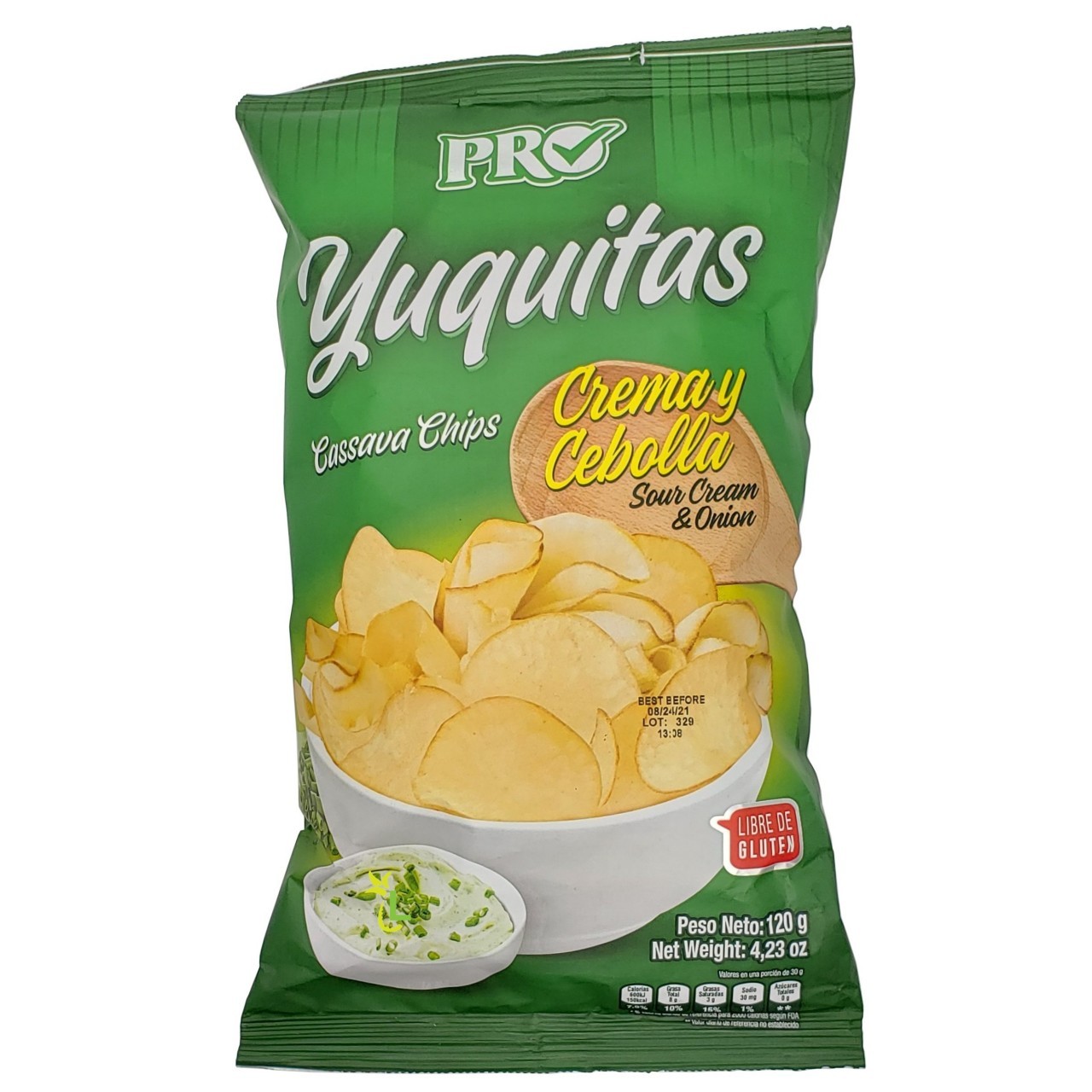 PRO YUQUITAS SOUR CREAM & ONION 120g