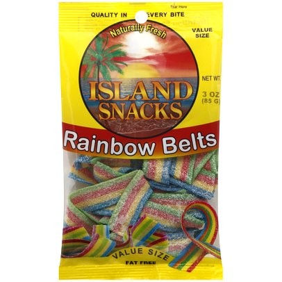 ISLAND SNACKS RAINBOW BELTS 3oz