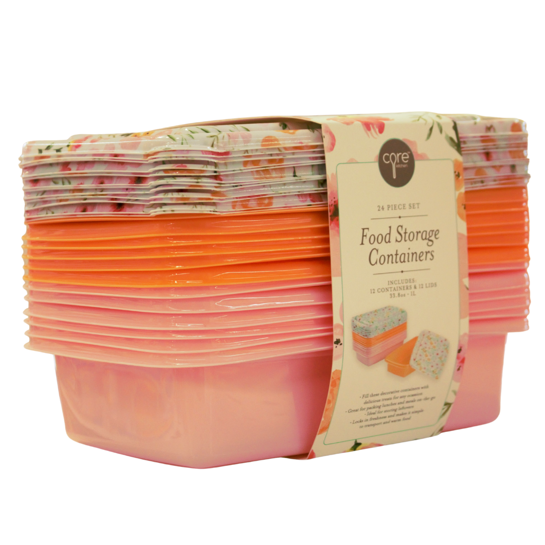 Food Storage Containers, 24 pcs