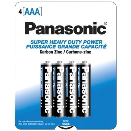 PANASONIC BATTERY AAA4 4pk