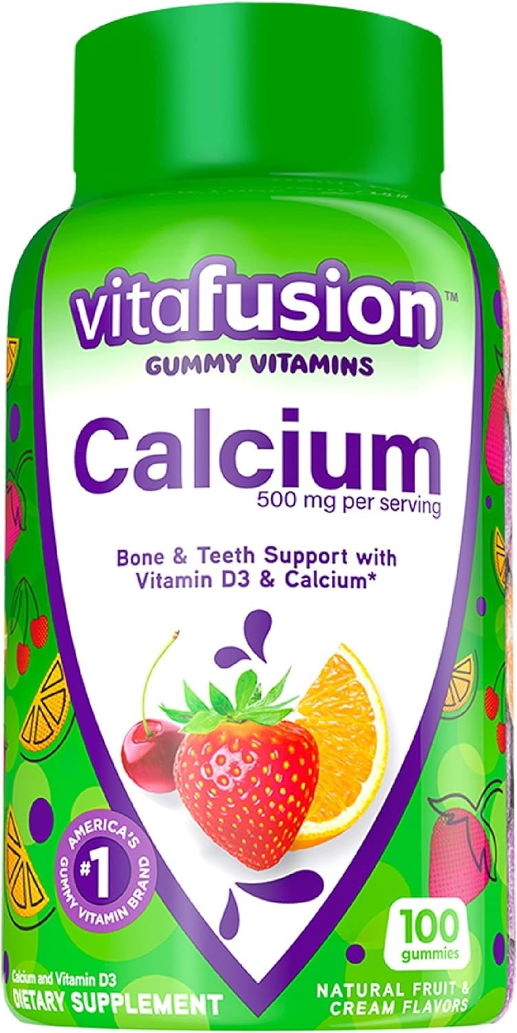 Vitafusion Calcium Supplement Gummy Vitamins, 100ct