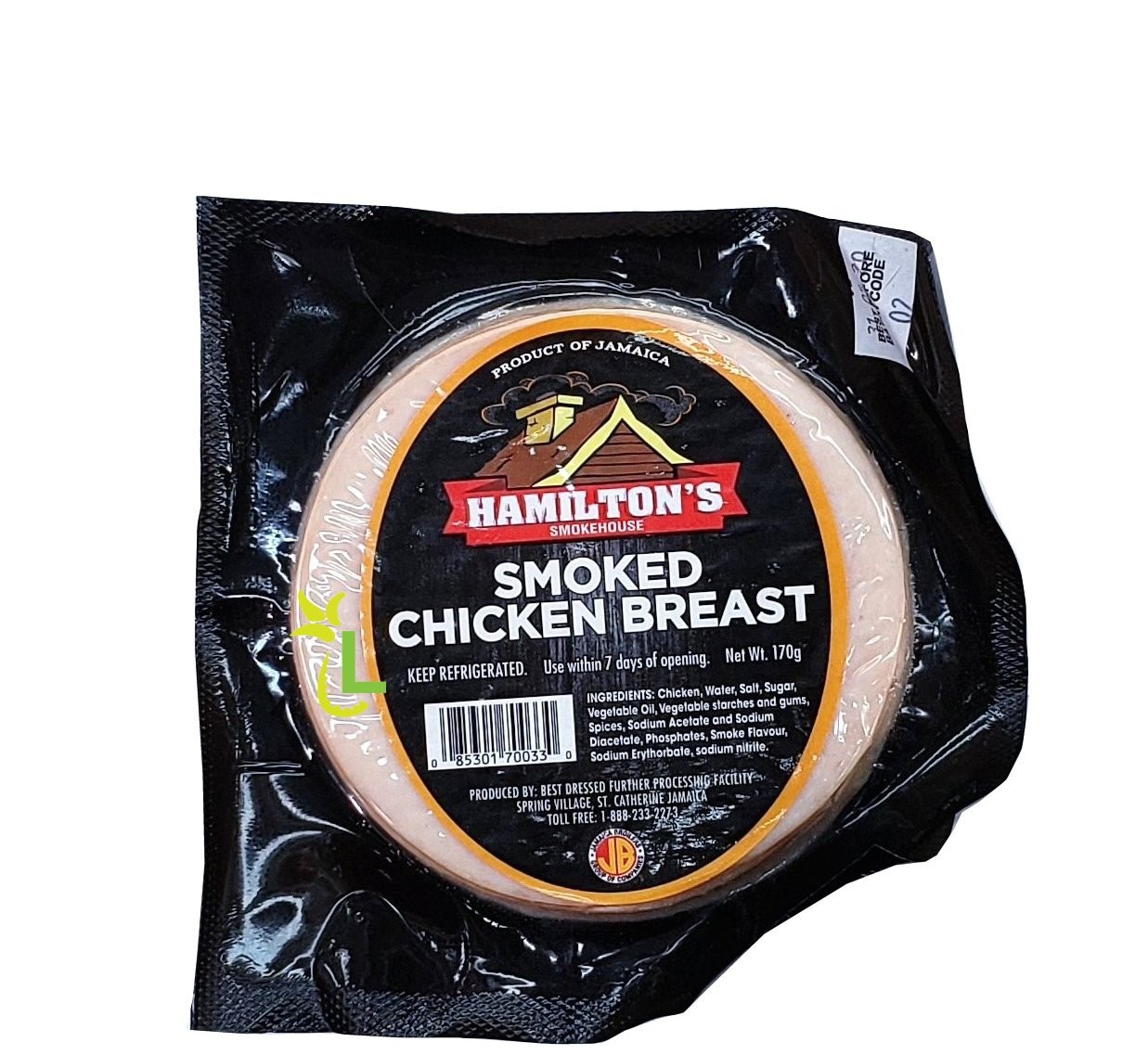 HAMILTON`S SMOKED CHICKEN BREAST 170G