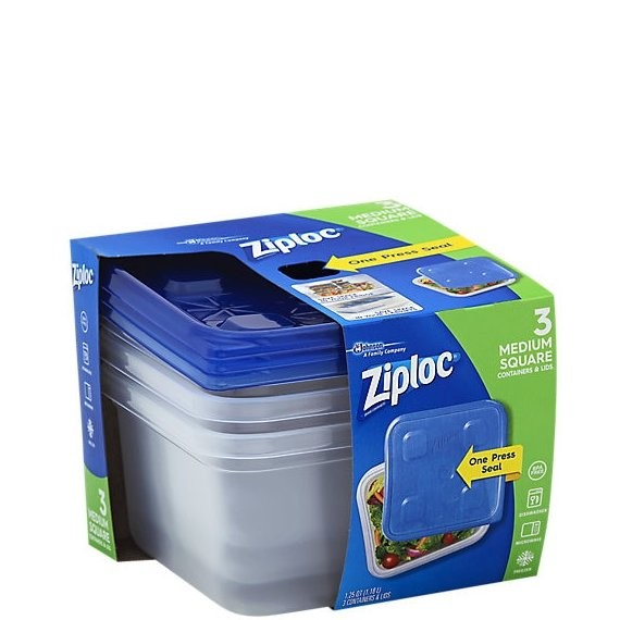 ZIPLOC CONT MED SQR 3s