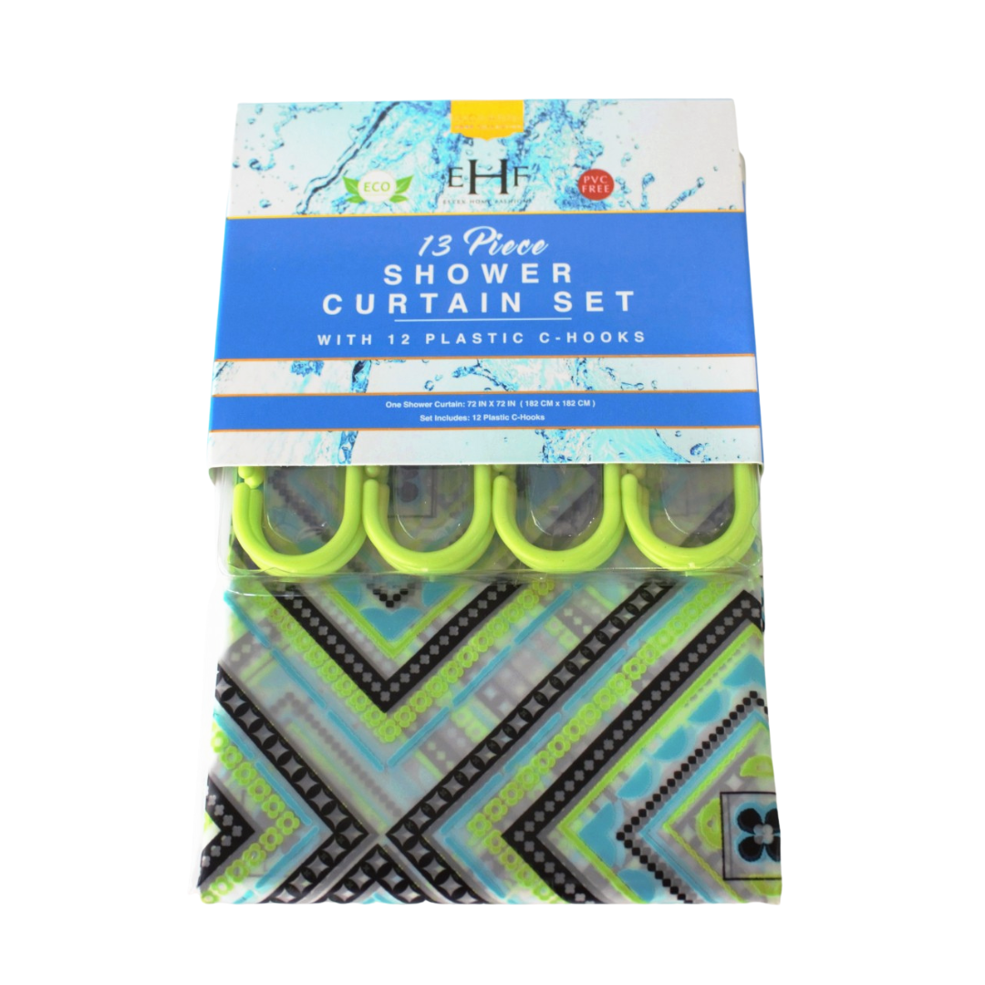 Shower Curtain Peva W/Hooks