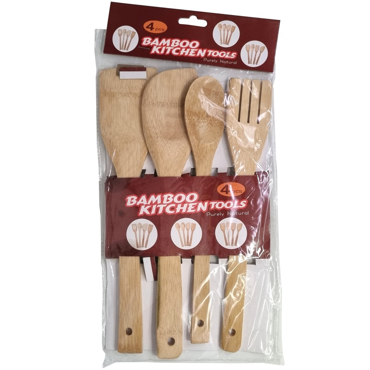SUPER SAVINGS BAMBOO KITCHEN TOOLS 4pc