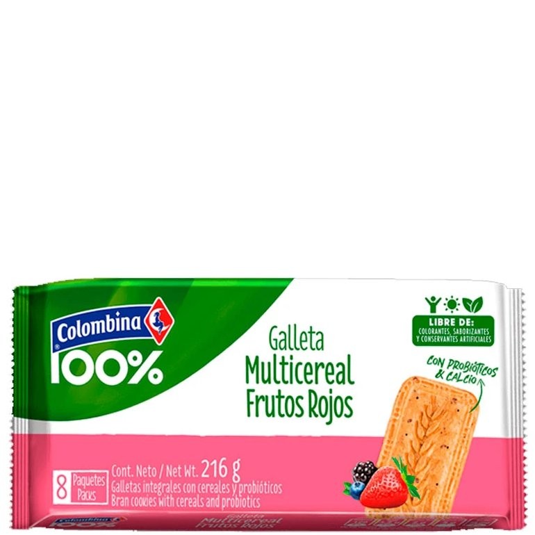 COLOMBINA COOKIES RED FRUITS 216g