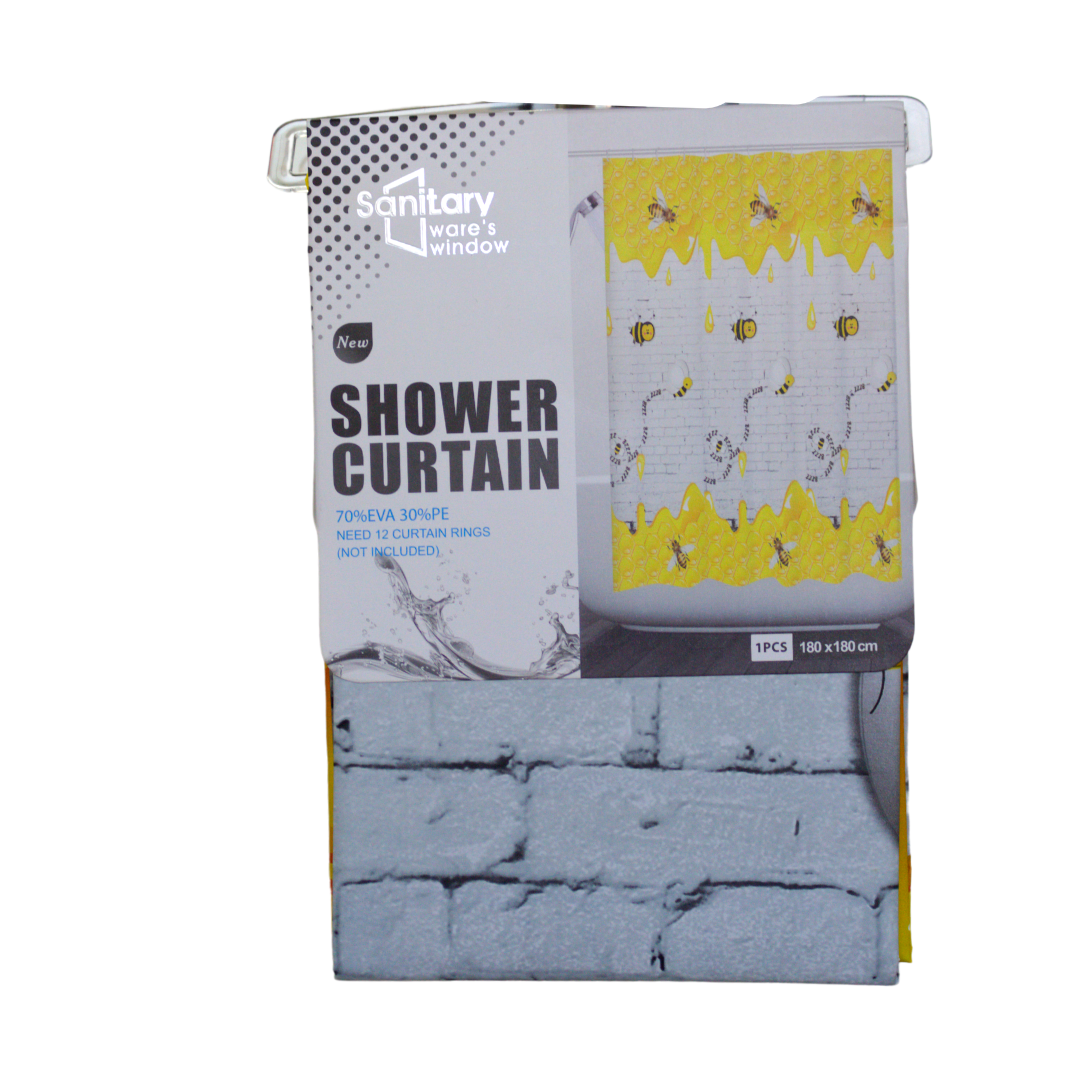 Sanitary Ware's Window Shower Curtain, 1 PCS, 180 x 180 cm