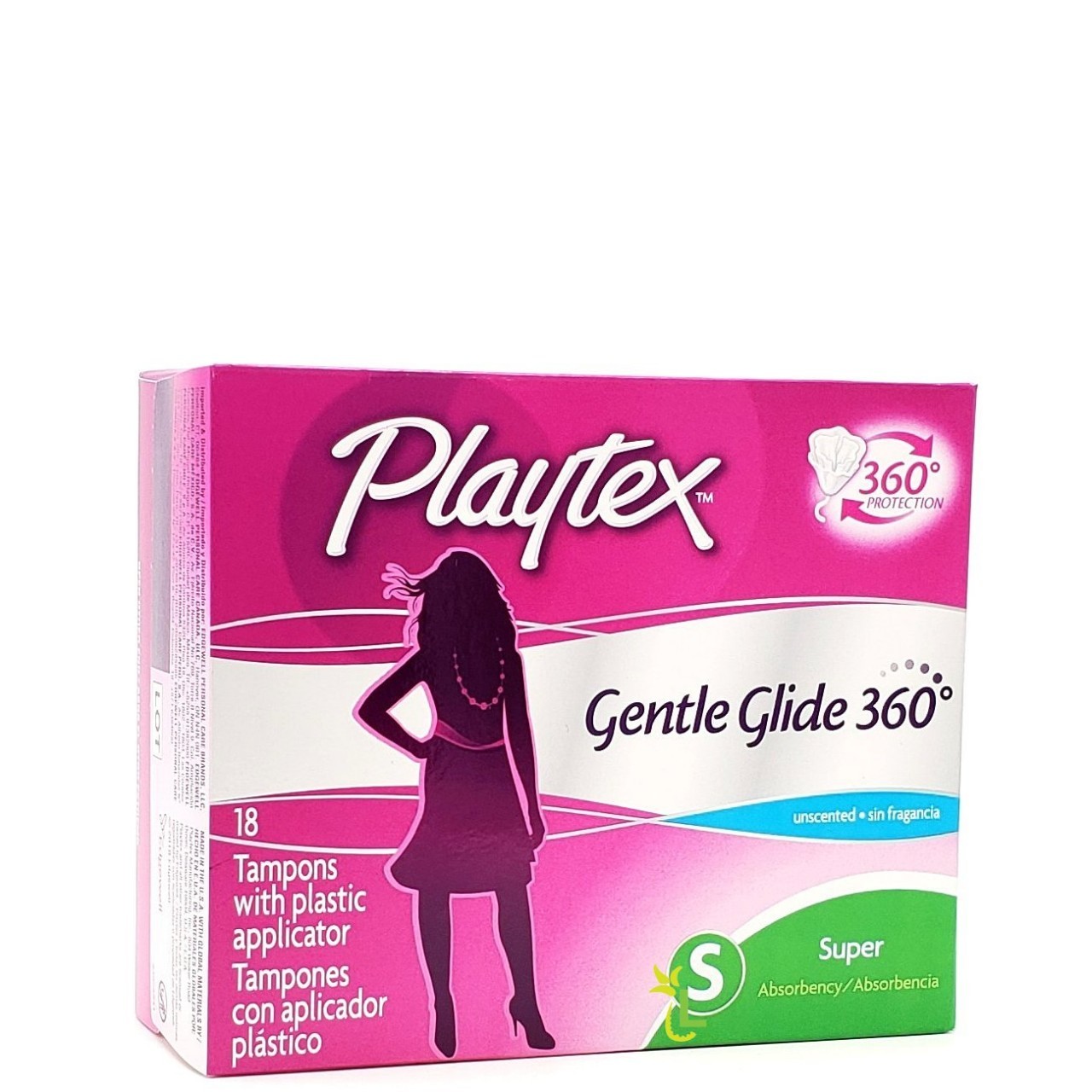 PLAYTEX TAMPON G/G SUPER PLUS UNSCNT 18s