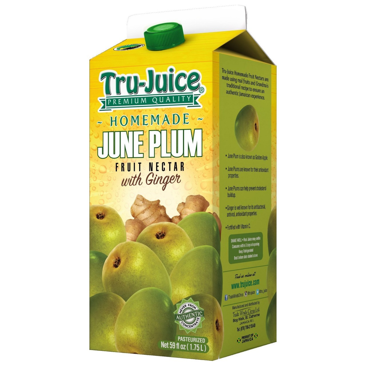TRU-JUICE JUNE PLUM GINGER 1.75L