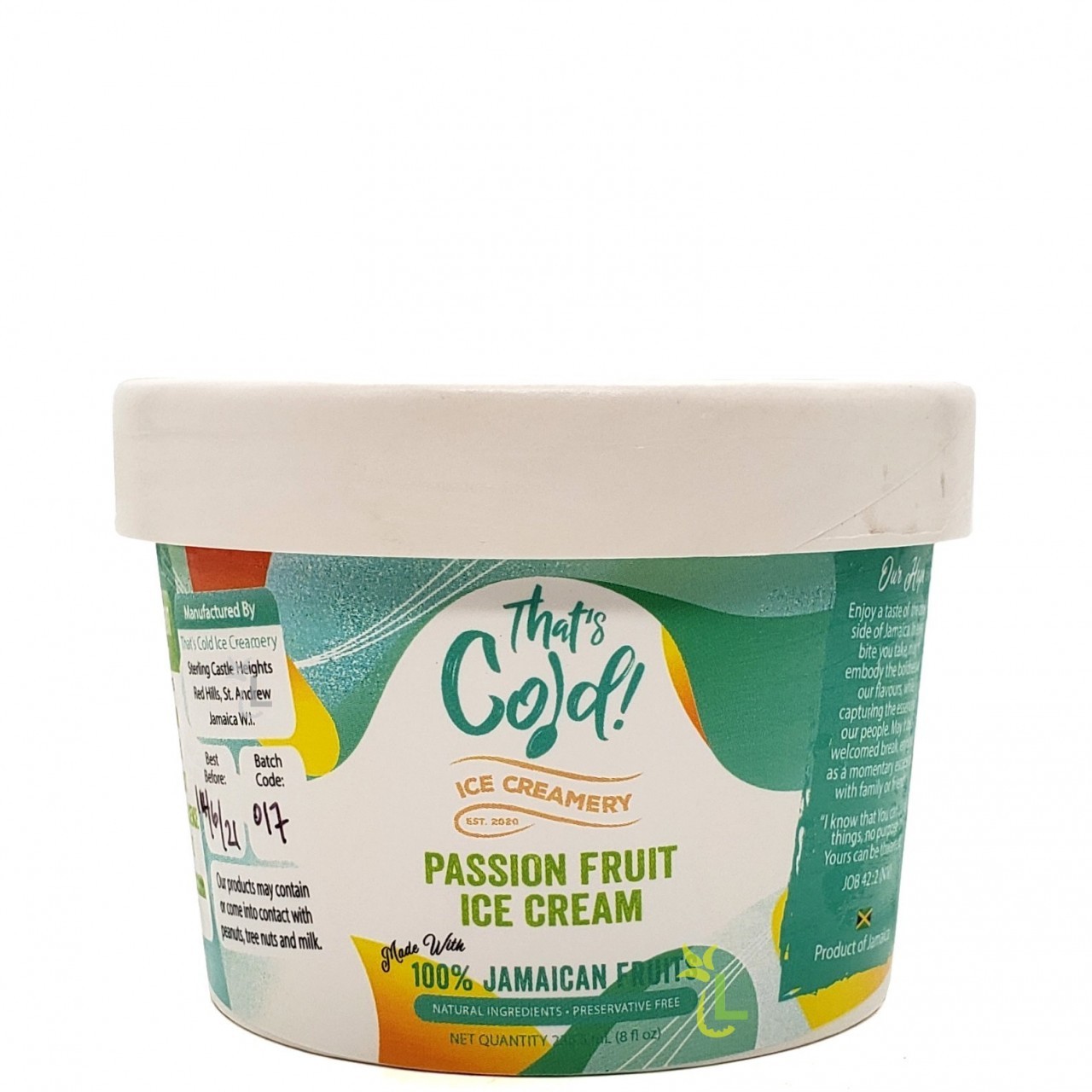 THATS COLD ICE CREAM PASSIONFRUIT 8oz