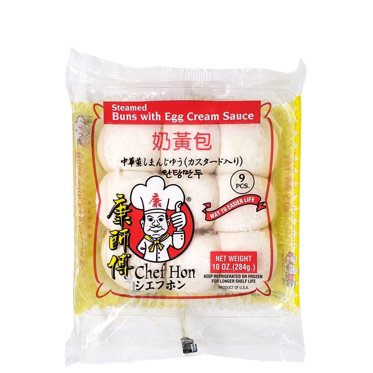 CHEF HON STEAMED BUNS W/EGG CRM SCE 284g