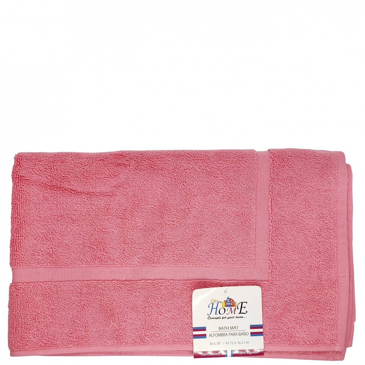 CITY HOME BATH MAT SALMON 18x30