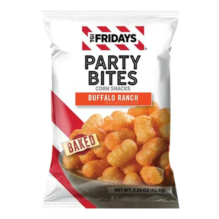 TGI FRIDAYS PARTY BITES CORN SNACKS BUFFALA RANCH 92.1G