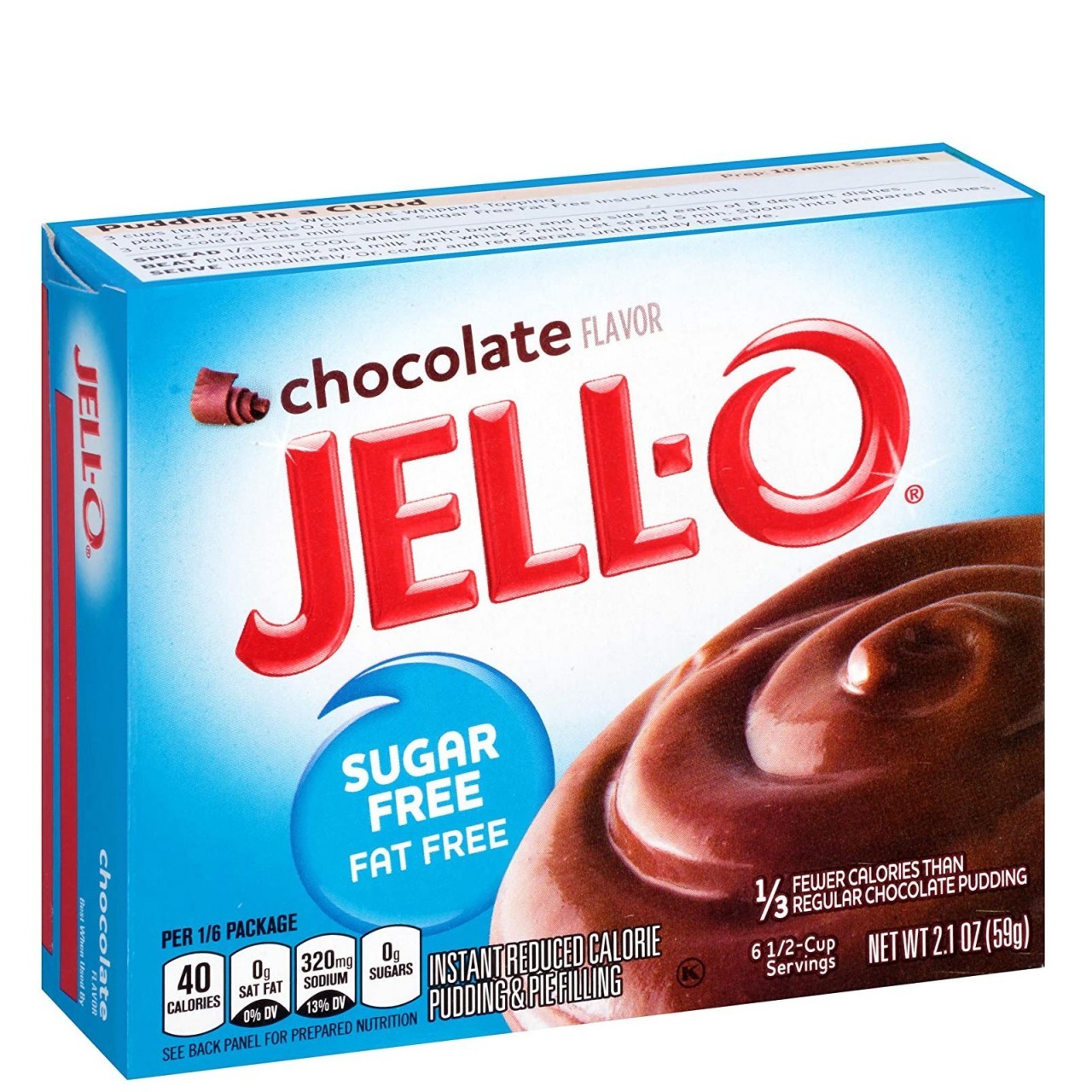 JELLO PUDDING CHOCOLATE SUGAR FREE 2.1oz
