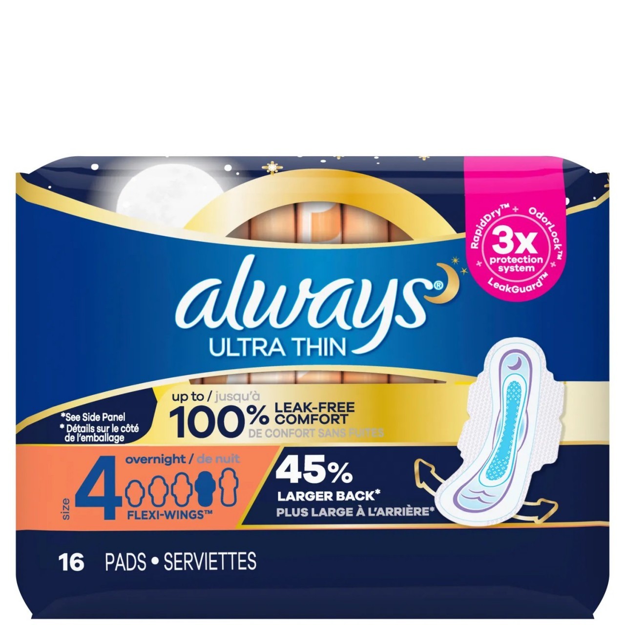 ALWAYS ULTRA THIN OVERNIGHT WINGS 16s